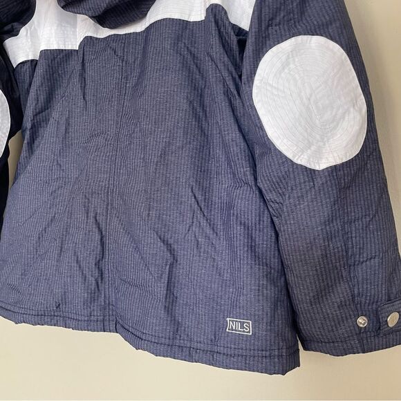 Nils Vintage Retro Y2K Faux Fur Women's Ski Snowboard Jacket Winter Blue - Picture 6 of 13